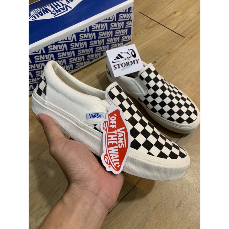 [Mã FAGREEN245 giảm tới 30K đơn 99K] [1:1 -Box Xanh] Giày Thể Thao Lười Slip On Caro Đen Trắng Nam Nữ | BigBuy360 - bigbuy360.vn