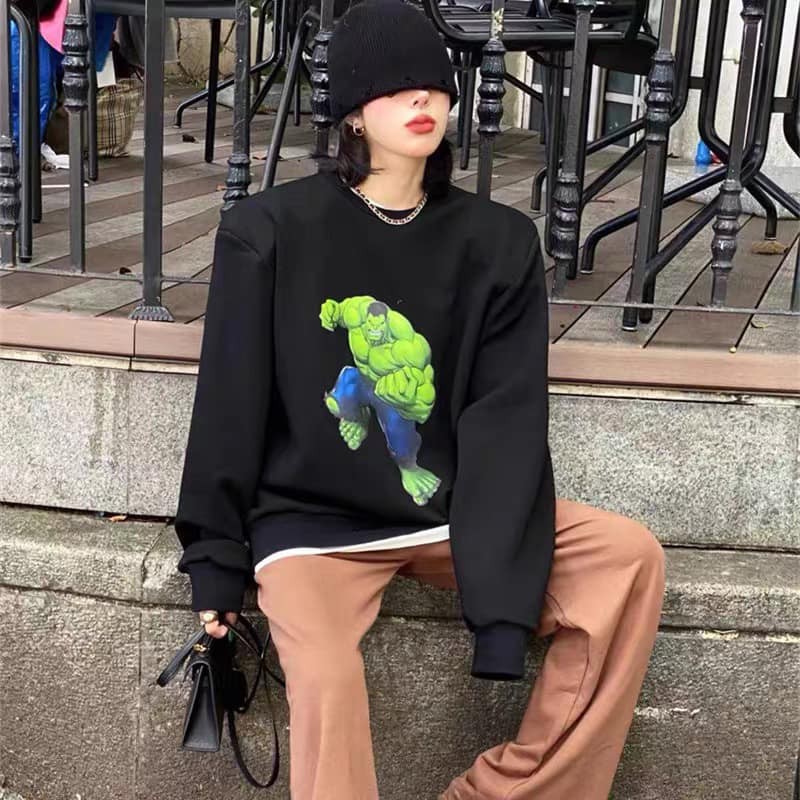 Áo Sweater Hulk A2255 Chất Dày Dặn Trẻ Trung Phù Hợp Mặc Couple