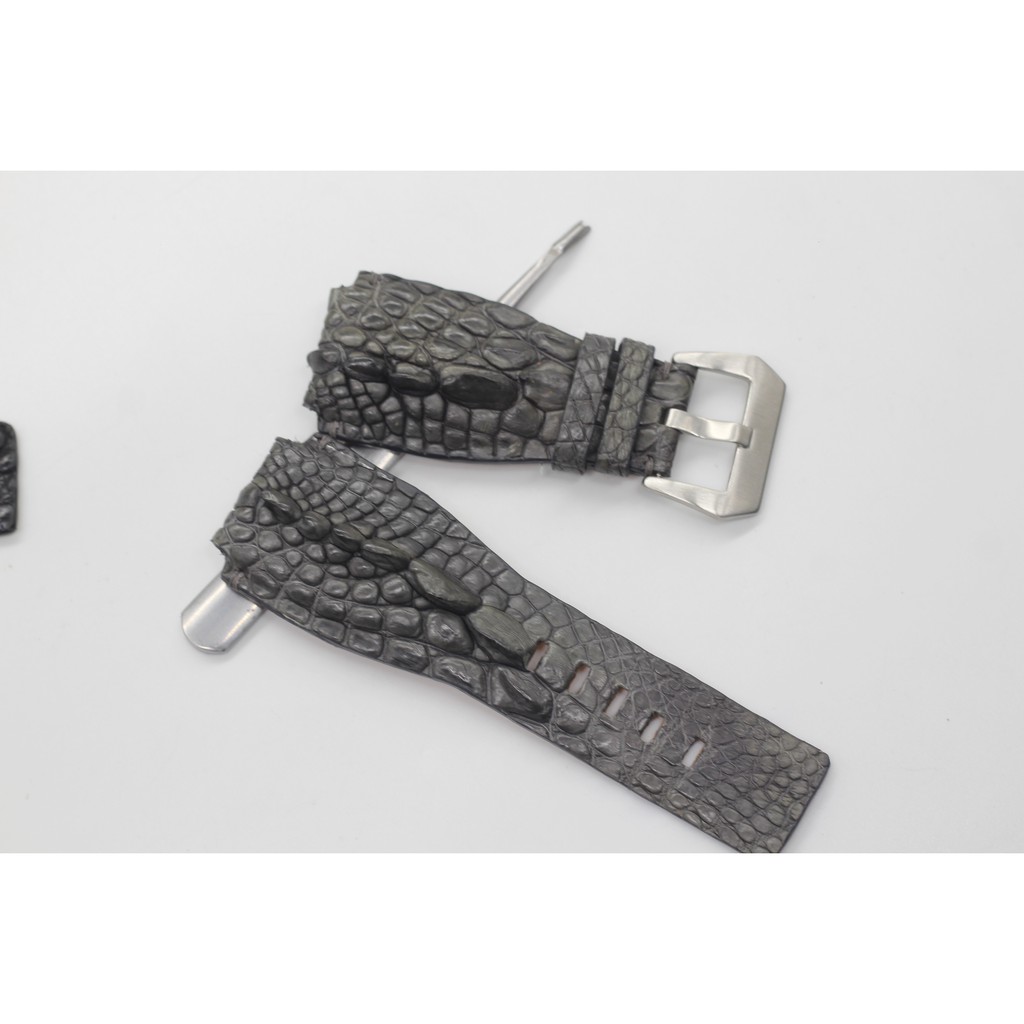[SIZE 24-24mm]Dây đồng hồ gai chân cá sấu size 24mm dành cho đồng hồ Bell&amp;ross SH989