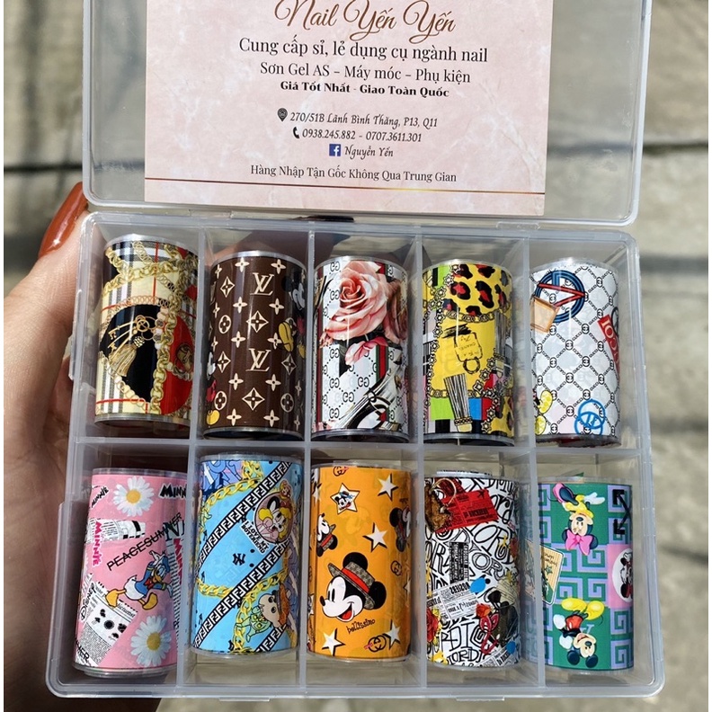 Set foil trang trí móng
