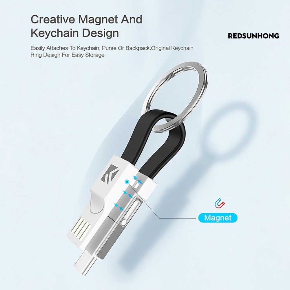 Dây Cáp Sạc Dữ Liệu Micro Usb Loại C 2a 3 Trong 1 Cho Android Ios