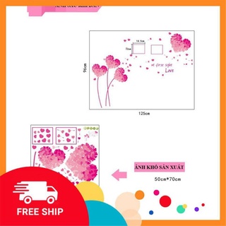 Decal dán tường cây trái tim