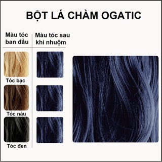 Bột Lá Nhuôm Tóc Ogatic Màu Đen