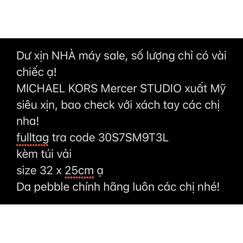 💥Túi Mercer studio xuất Mỹ - size đại- sẵn hàng 💥