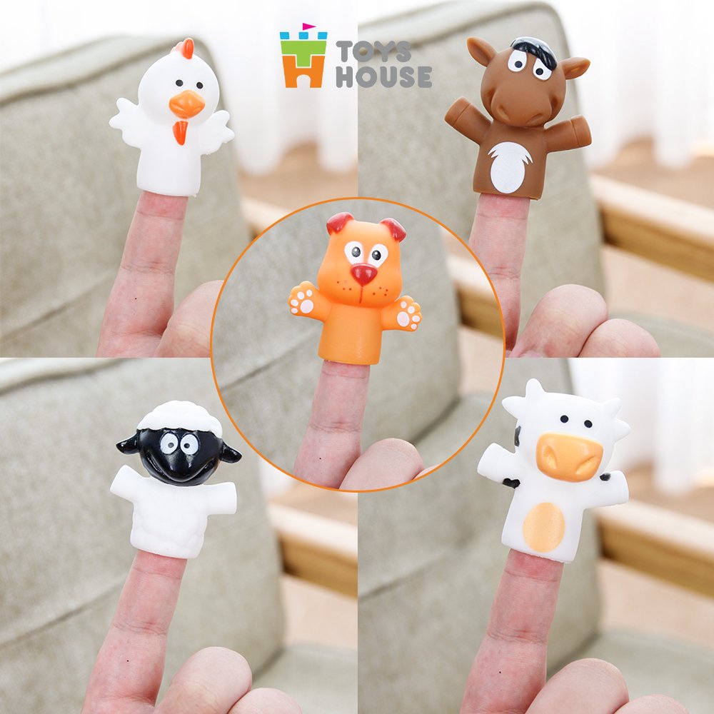 Rối ngón tay kể chuyện chơi ú òa với bé - Toyshouse - đồ chơi kích thích thị giác, phát triển giác quan, ngôn ngữ cho bé