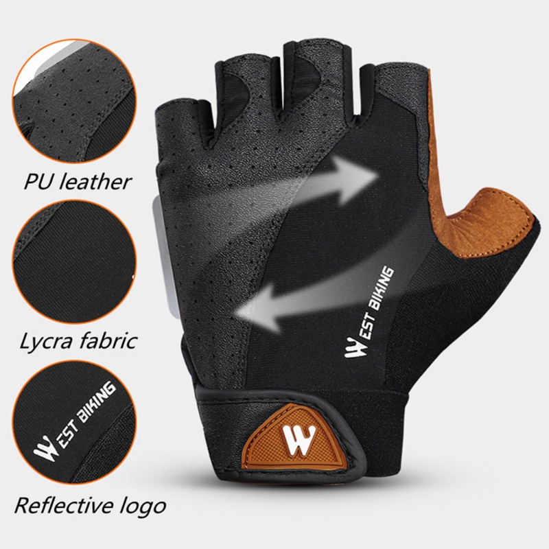 Găng Tay Nửa Ngón Chống Trượt Khi Lái Xe Mô Tô Dành Cho Nữ