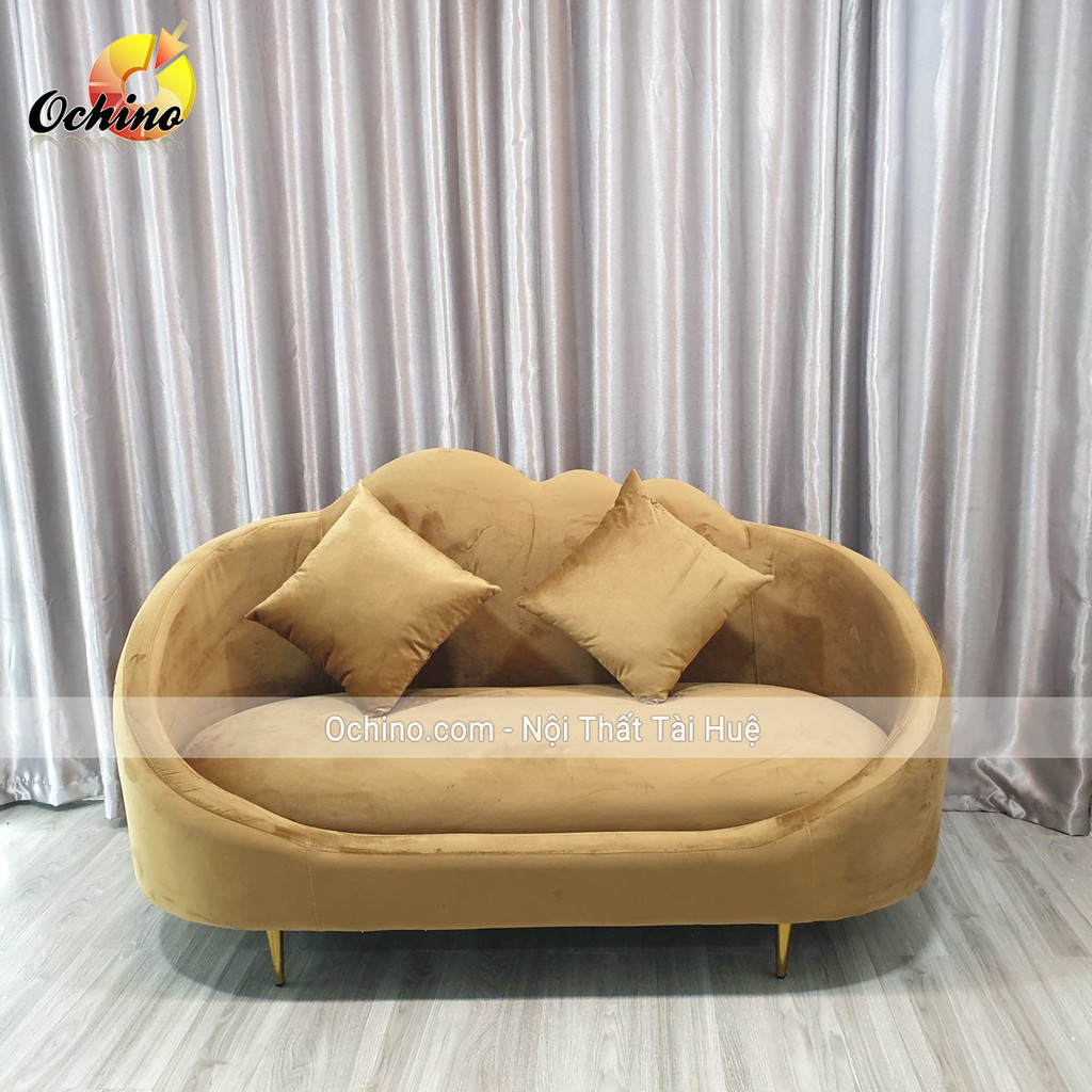 Ghế Sofa có tựa lưng hình mây cao cấp để phòng khách hoặc shop dài 1m8 ( đủ màu)