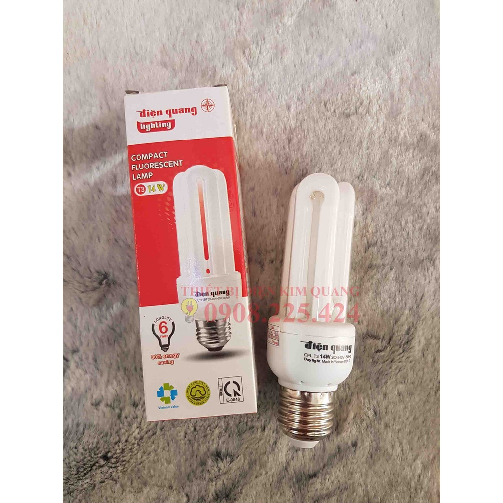 Bóng Compact/ Đèn chữ U ĐIỆN QUANG 14W/18W/35W/50W TRẮNG 6500K