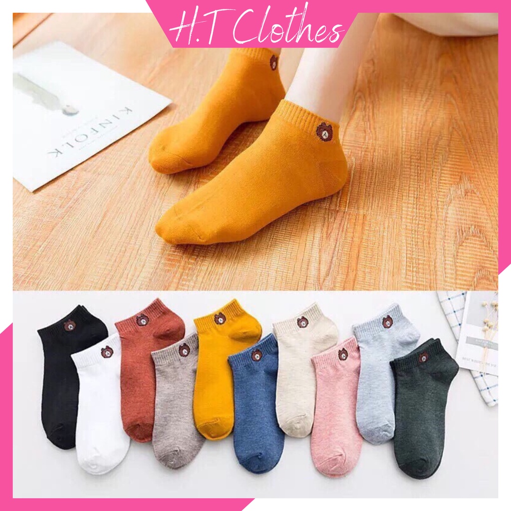 Combo 10 đôi tất gấu( kèm túi đựng)