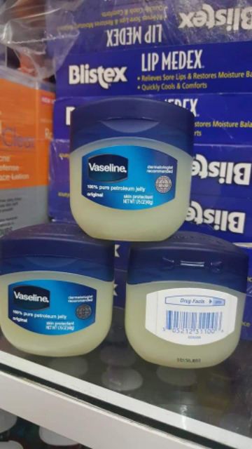 Sáp dưỡng ẩm Vaseline Pure Petroleum jelly Original 49g