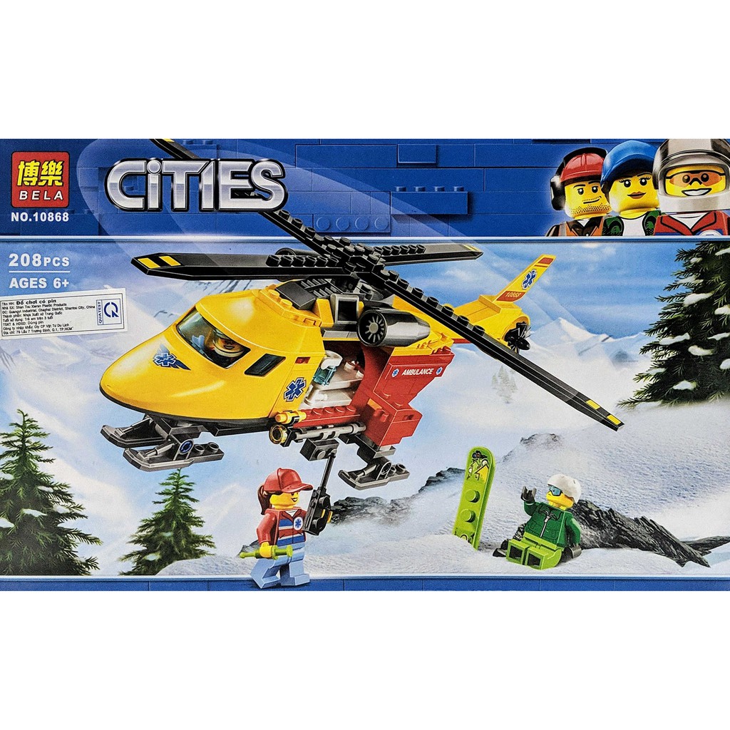 Bộ LEGO lắp ráp mô hình máy bay cảnh sát 3 trong 1 - 206 miếng ghép