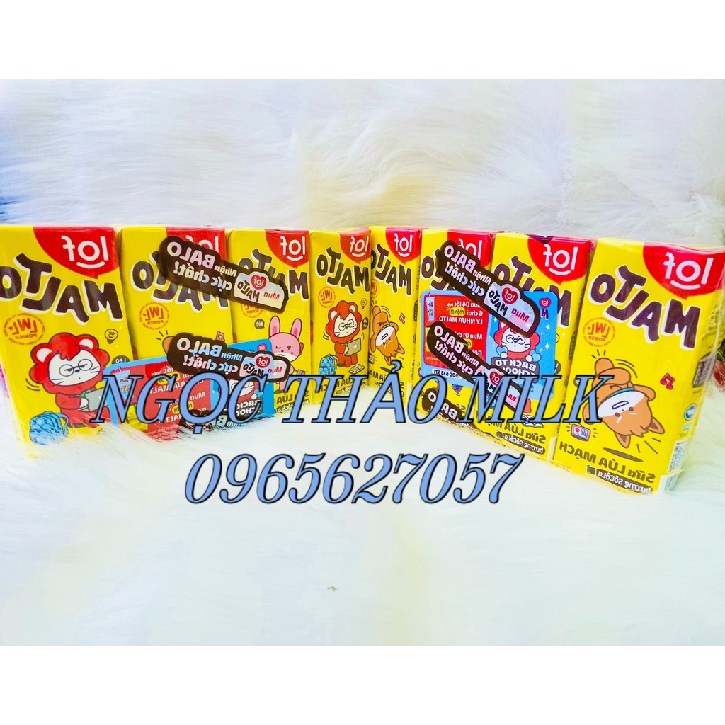Thùng sữa LOF MALTO hương Socola, Socola Bạc Hà 180ml (48 hộp), Date mới
