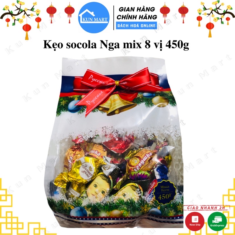 Kẹo socola  Kẹo socola mix 8 vị thơm ngon khó cưỡng 450g