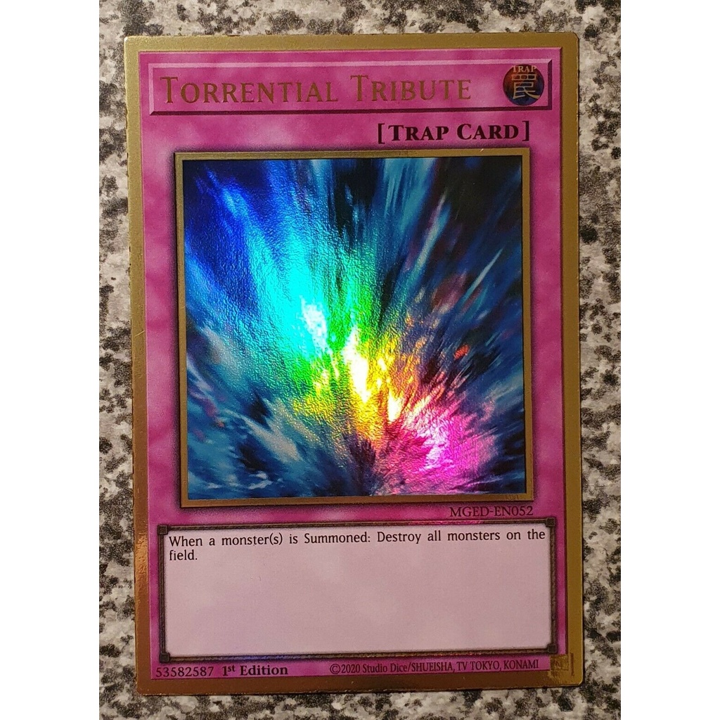 Bài Yugioh OCG - Torrential Tribute (Premium Gold Rare)