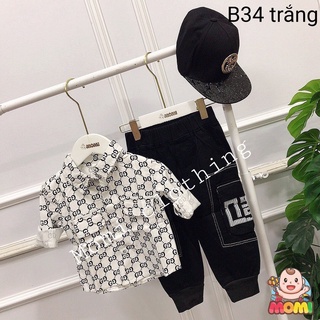 Bộ sơ mi gucci - b34 - cam kết ảnh thật chụp tại shop