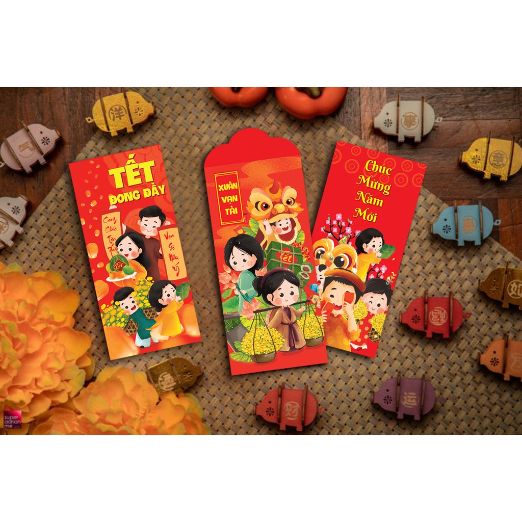 Bộ 100 Lì Xì Tết Vinh Hoa