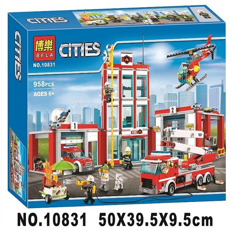 Đồ chơi Lắp ghép Mô hình Đồn Cứu Hỏa 10831 6064  Fire Station