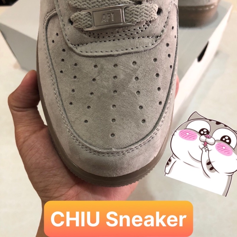 Giày thể thao af1 xám full da lộn phiên bản cao cấp giày Sneaker air force 1 RC xám da lộn