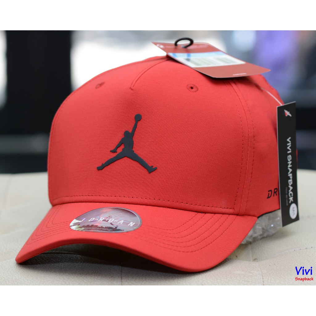 Nón mũ Jordan thời trang thể thao bít đuôi Jordan Jumpman CLC99 Woven Red ( Hình thật )