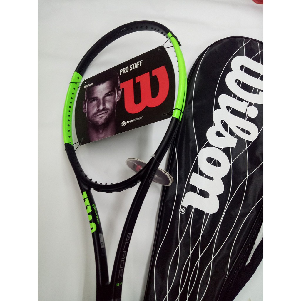 Vợt tennis Wilson 260g- Màu Xanh cốm - tặng căng cước quấn cán và bao vợt - ảnh thật sản phẩm