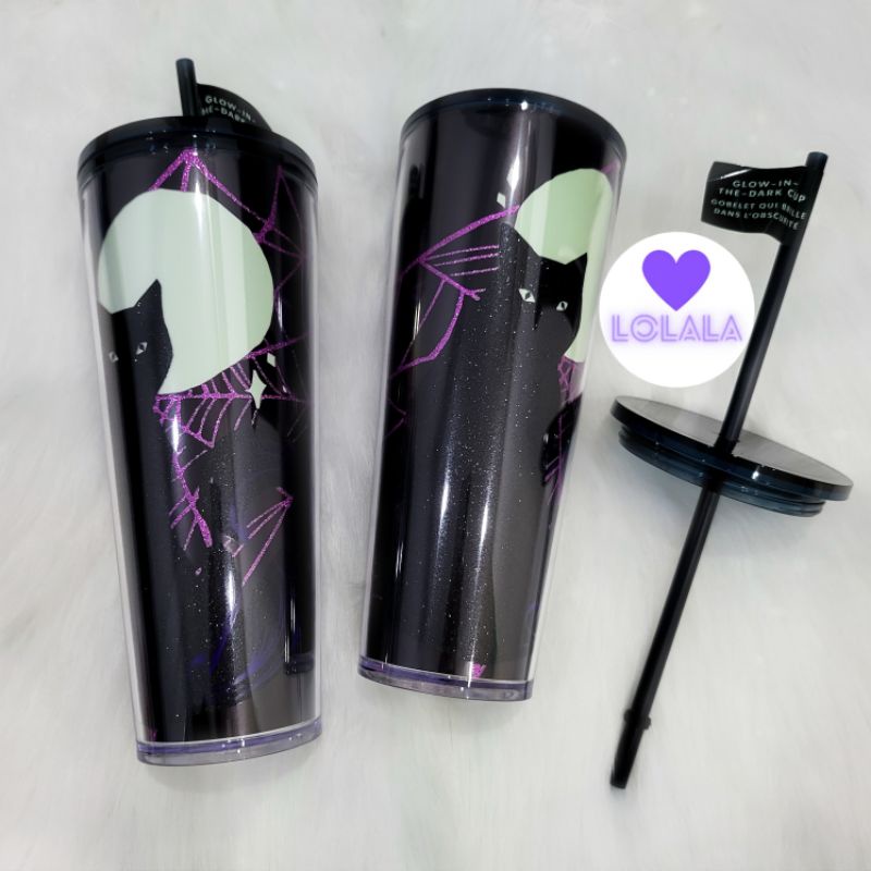 Ly Starbucks Mèo Đen Glow in Dark Halloween 710ml