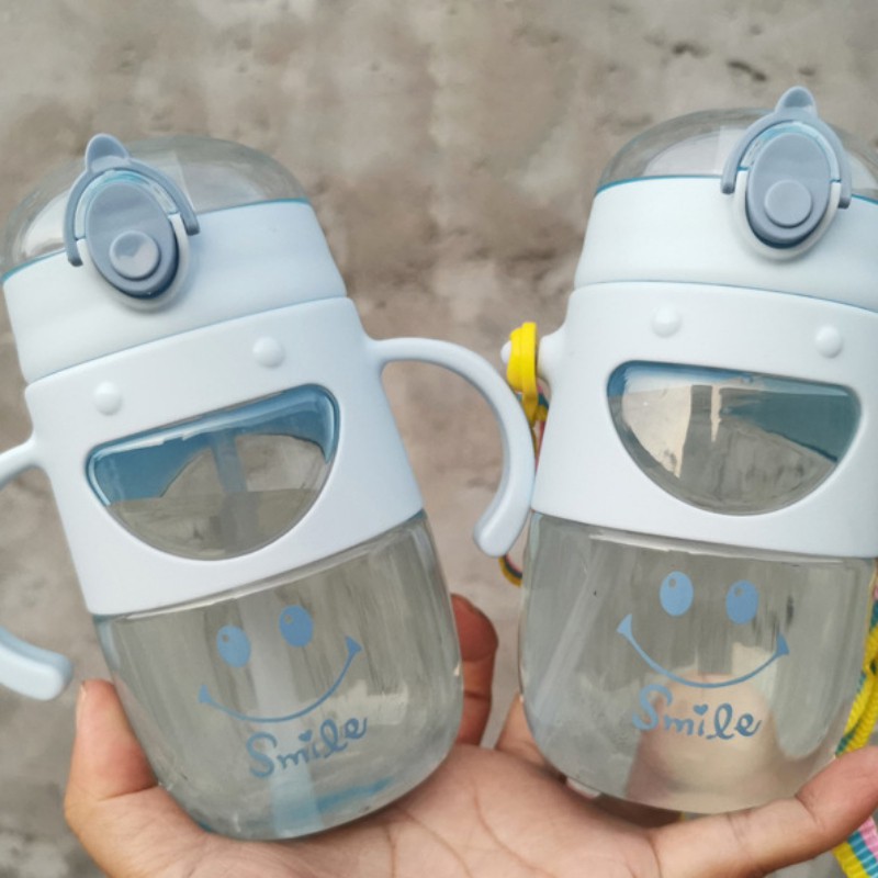 Bình Nước 400ml In Chữ Dễ Thương Cho Bé