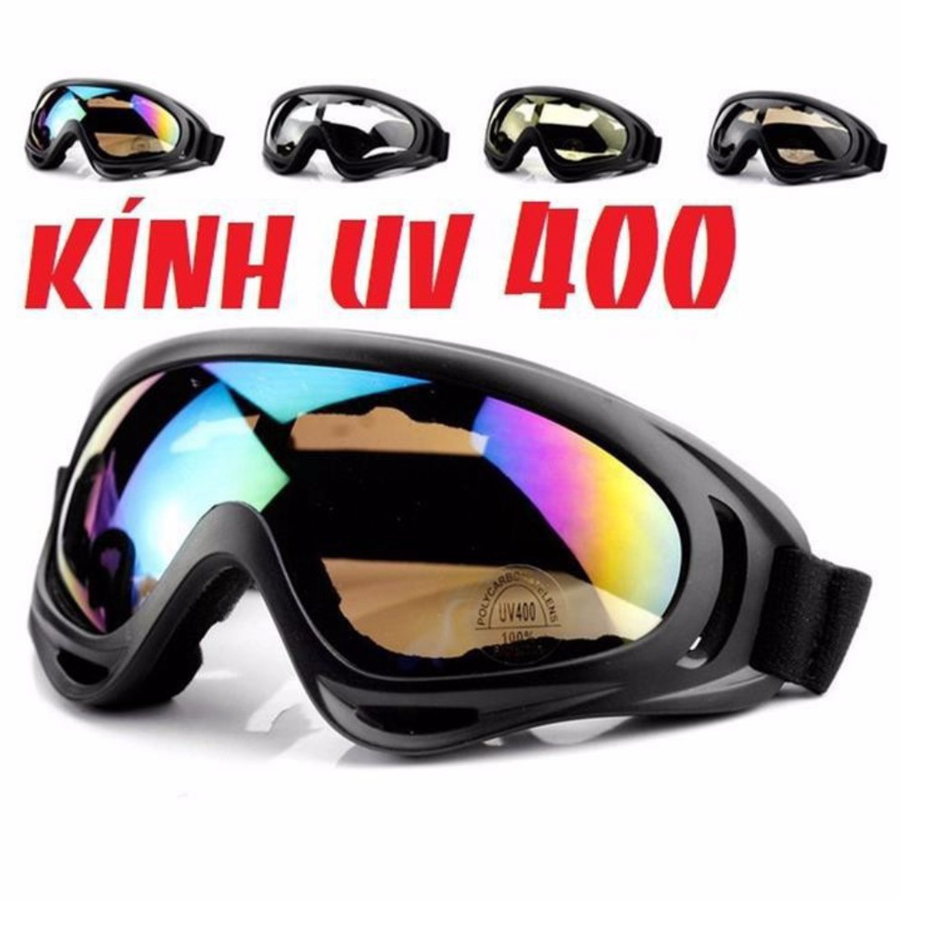 [SALE] Kính Phượt UV400 Gắn Nón Bảo Hiểm Xe Máy