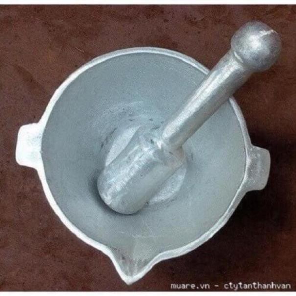 Bộ chày cối bằng gang trắng đúc nguyên khối, hàng dày dặn, loại 1