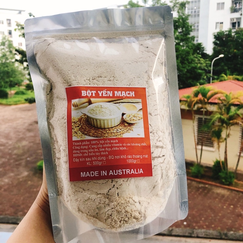 Giá rẻ nhất 500g Bột yến mạch úc nguyên chất 100% làm bánh eatclean, đắp mặt