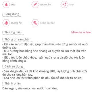 💖 DẦU DƯỠNG TÓC MISE EN SCENE🍎