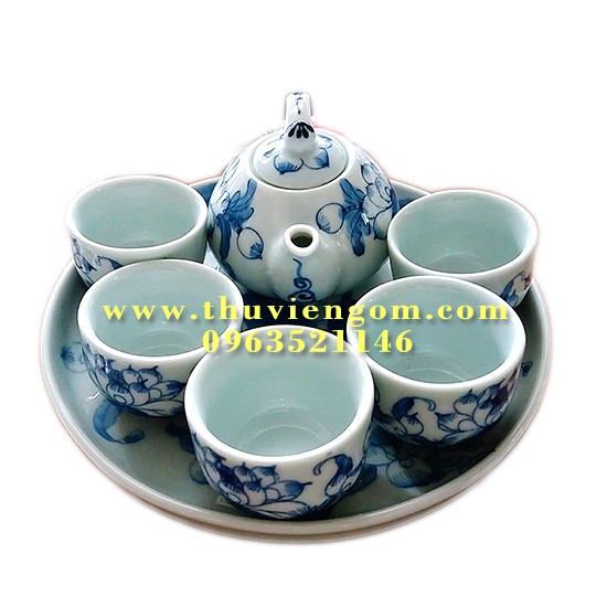 Bộ ấm trà Bát Tràng mini