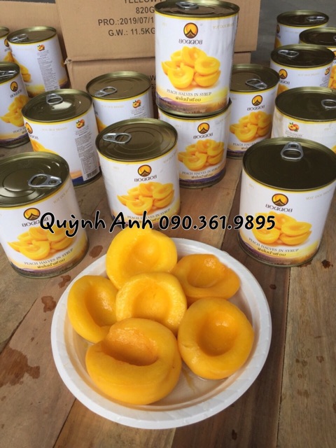 Đào ngâm Thái Lan lon 425gr/ 820gr
