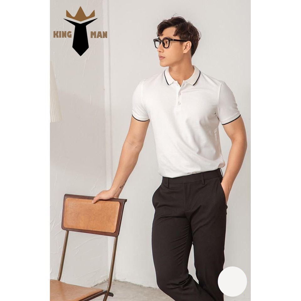 Áo Polo nam nữ, áo thun nam có cổ tay lỡ thời trang công sở Kingman | BigBuy360 - bigbuy360.vn