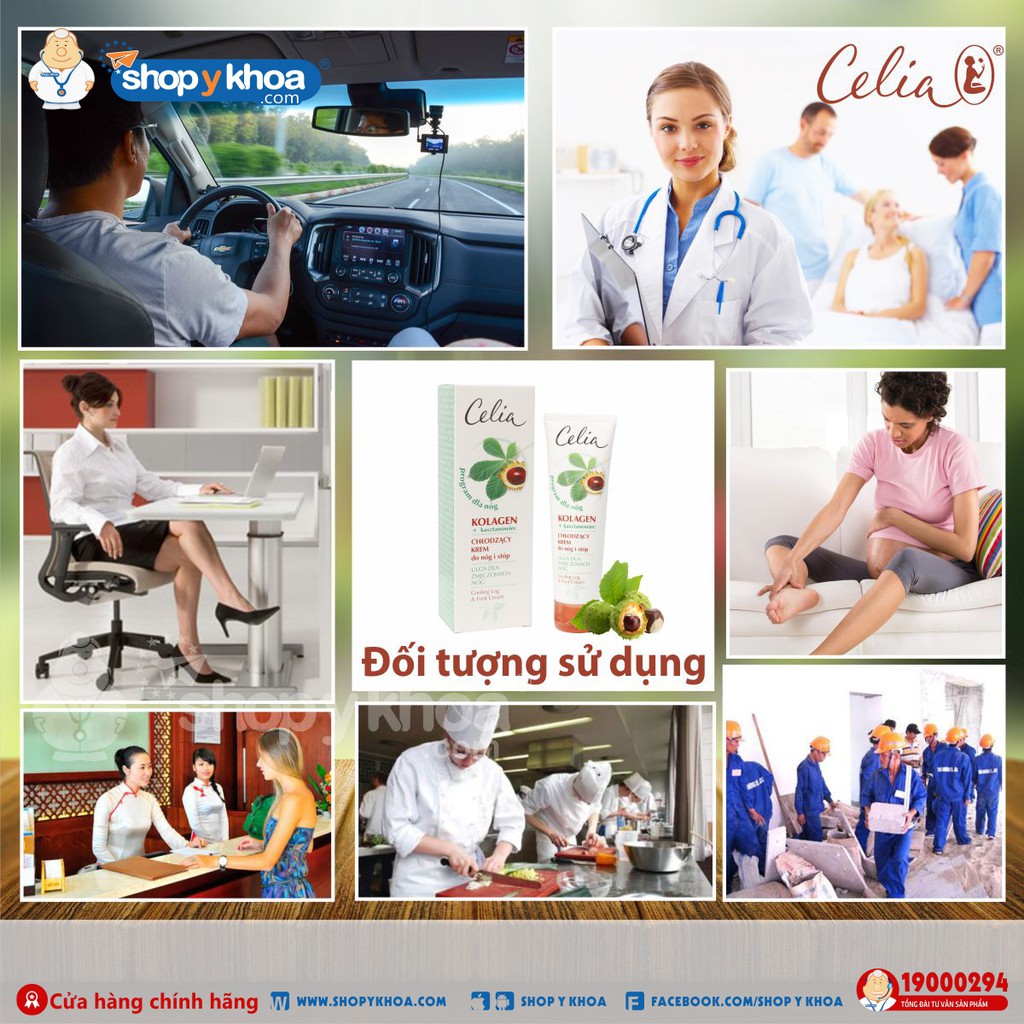 Kem thoa giãn tĩnh mạch chân Celia 100ml, Made in Poland, Date 02.2024