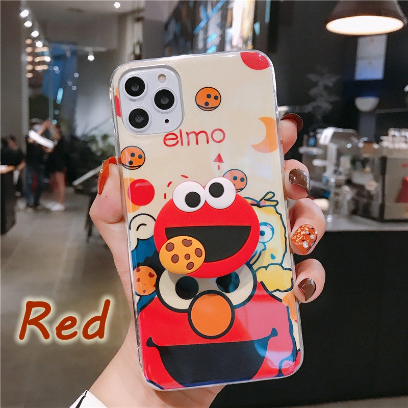 Ốp Lưng Silicone Họa Tiết Sesame Street Với Giá Đỡ Thời Trang Cho Oppo F1S A57 A39 A83 Reno 2 2z 2f 3 Pro Reno Z