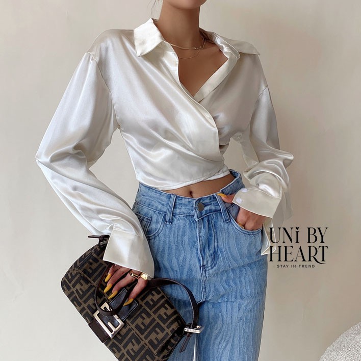 Áo sơ mi lụa Satin Shirt SMI002 thiết kế chất liệu lụa cao cấp, nhiều màu - Uni By Heart