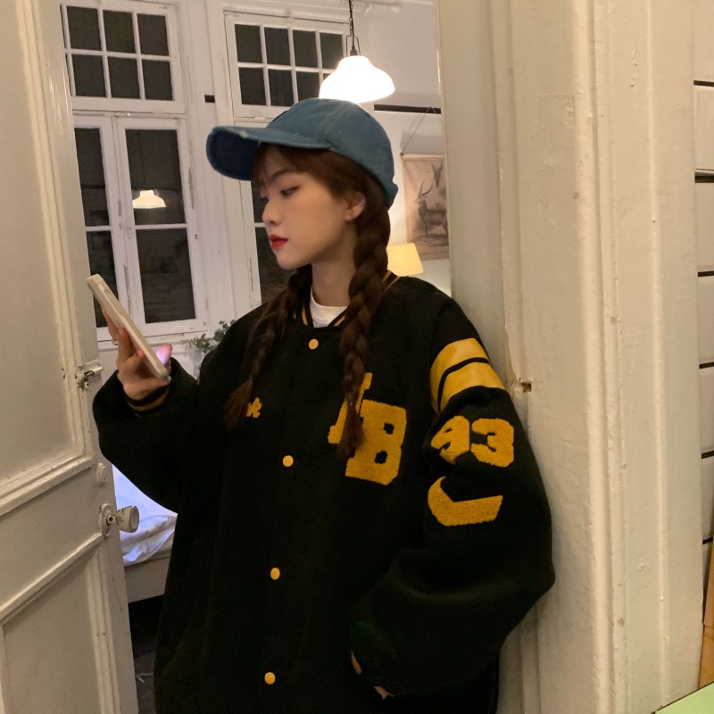 (K1) áo khoác bomber bóng chày thêu chữ size M đến 2xl(kèm video ảnh khách mặc size M L ) | BigBuy360 - bigbuy360.vn