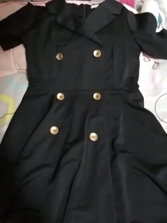 Váy cổ Vest 6 cúc dọc thanh lịch (Order-ảnh thật) bigsize