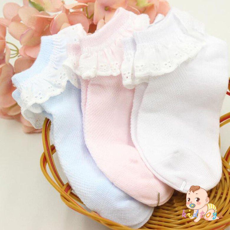 Vớ Cotton Chống Trượt Cho Bé Gái