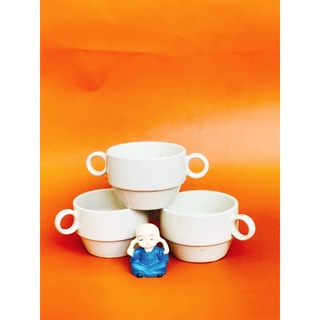 Chậu sứ trắng 02 quai