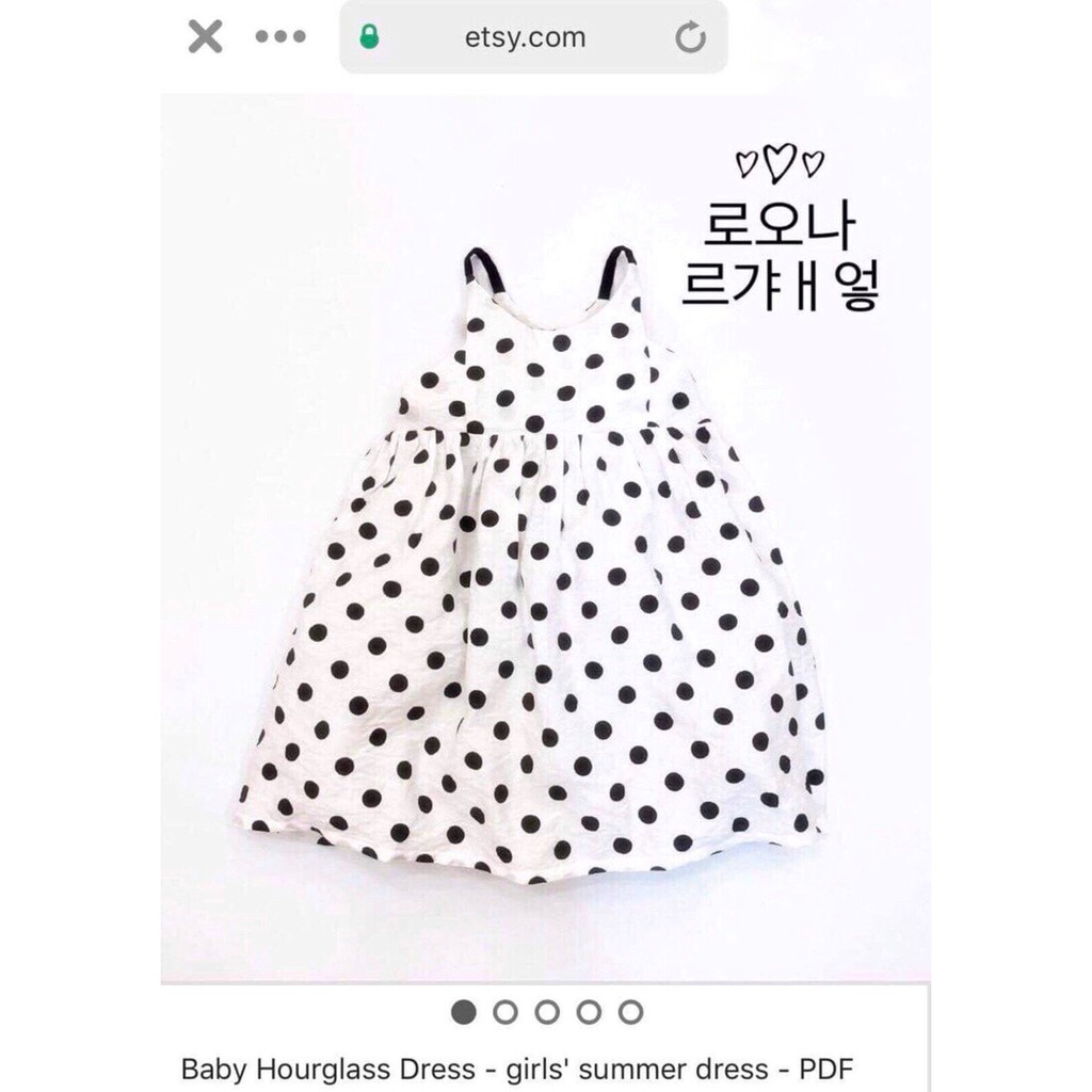 Váy chấm bi xuất Hàn