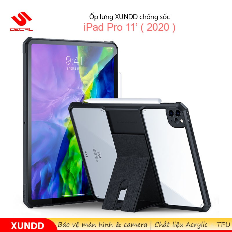 Ốp lưng XUNDD iPad Pro 11' ( 2020 ), Chống trầy, Chống sốc, Viền TPU, Mặt lưng chân đế | WebRaoVat - webraovat.net.vn