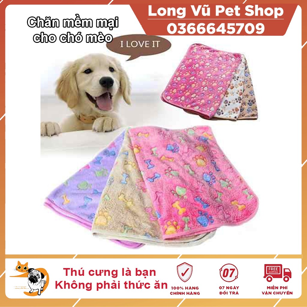 Chăn mềm mại trải lót đệm cho chó mèo ấm áp cho thú cưng - Long Vũ Pet Shop