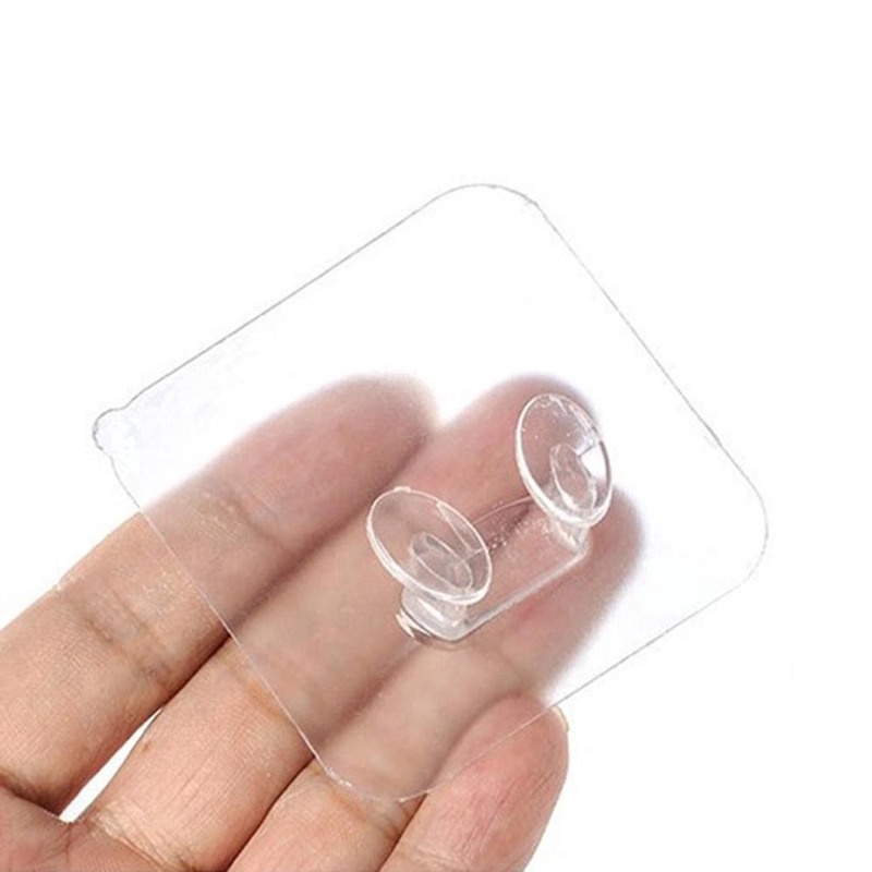 1 móc treo phích cắm gắn tường trong suốt chống thấm nước