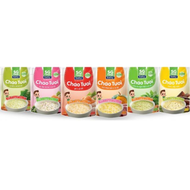 Combo 1 thùng(30 gói) đủ vị cháo baby SG Food 240g