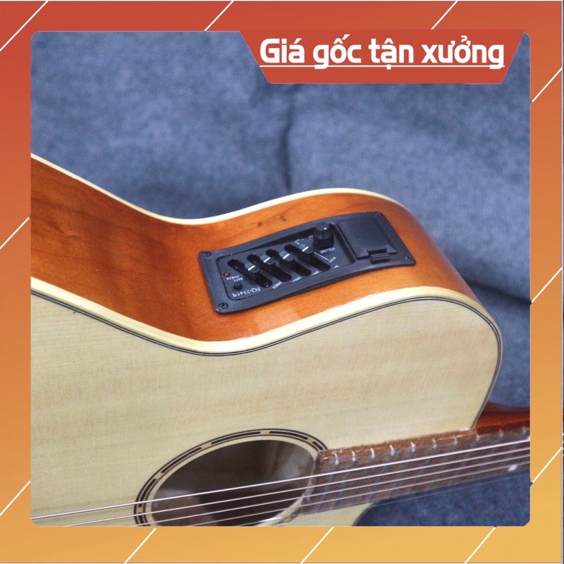 Đàn Guitar Acoustic có EQ size to mặt gỗ thịt Giá tận xưởng kèm đầy đủ phụ kiện