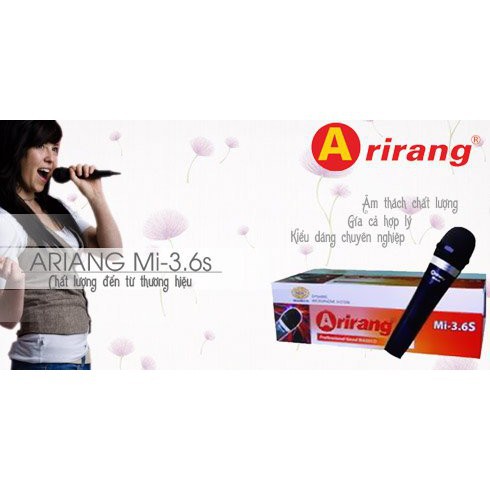 MICRO KARAOKE ARIRANG CHÍNH HÃNG CÓ DÂY HÁT CỰC HAY 3.6Tiện lợi