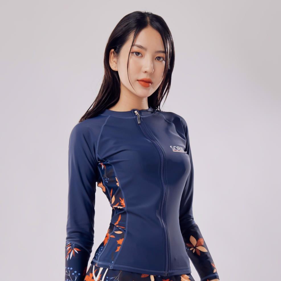 Áo Bơi Nữ Tay Dài Khoá Kéo Sobie 😍 | BigBuy360 - bigbuy360.vn