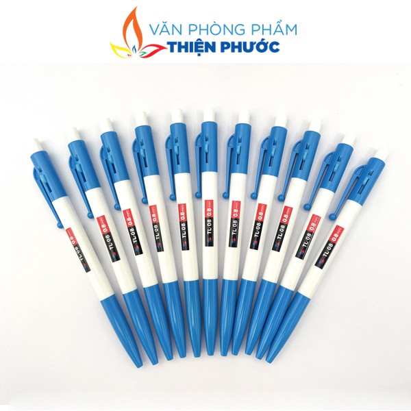 Bút bi Thiên Long TL-08 nhiều màu, đầu bút 0.8mm cho nét bút đậm đẹp THIỆN PHƯỚC