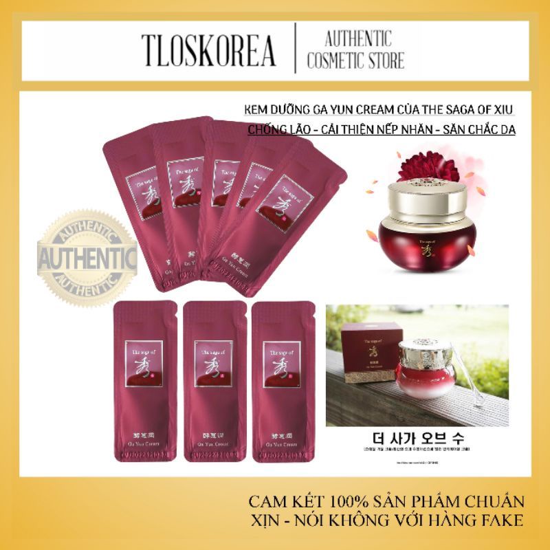 [Sỉ ] Set 120 Gói Kem Dưỡng Da Ga Yun  Siêu Phẩm Kem Dưỡng Da Chống Lão Hóa Đỉnh Của Chóp Của Saga Of Xiu